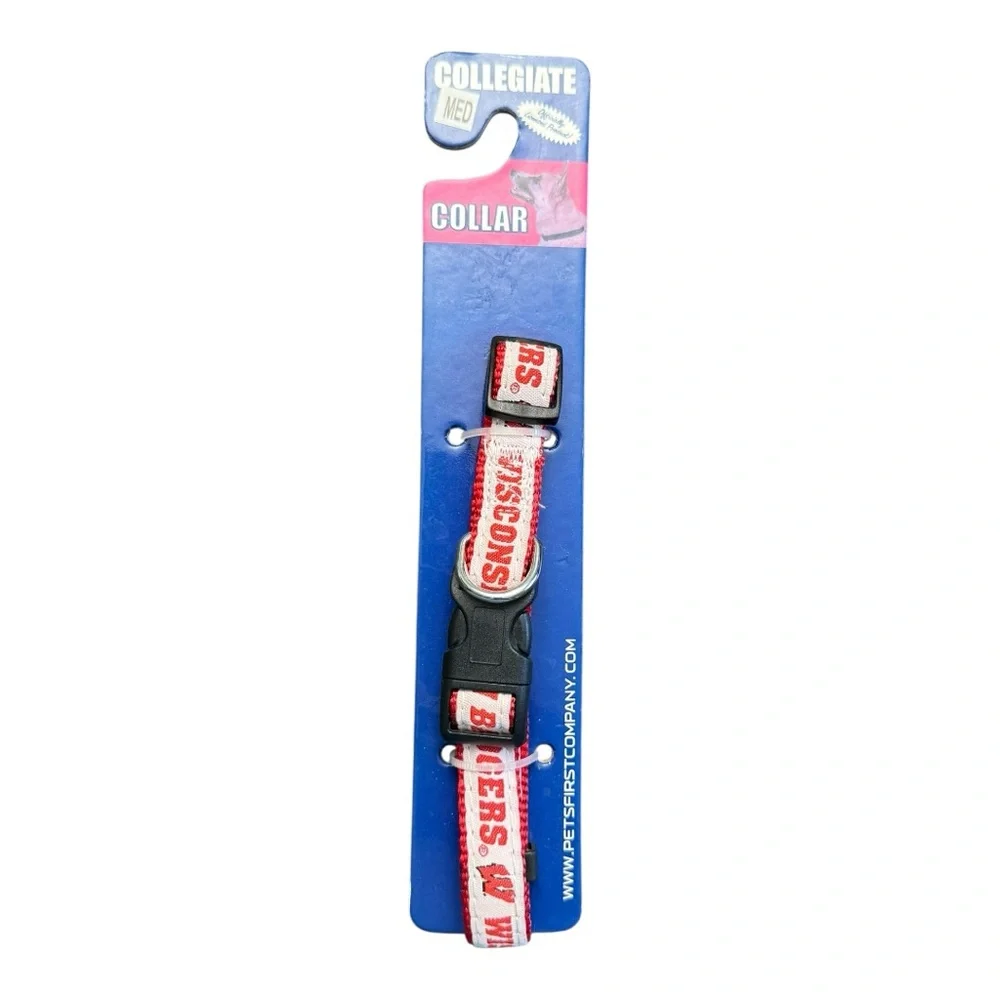 Pets First Wisconsin Badgers Collegiate Pet Collar Medium NWT